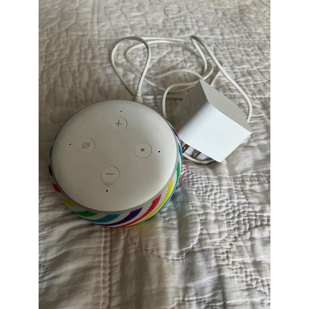 Amazon Echo Dot (3rd Gen) Smart Speaker-Kid Edition- Rainbow